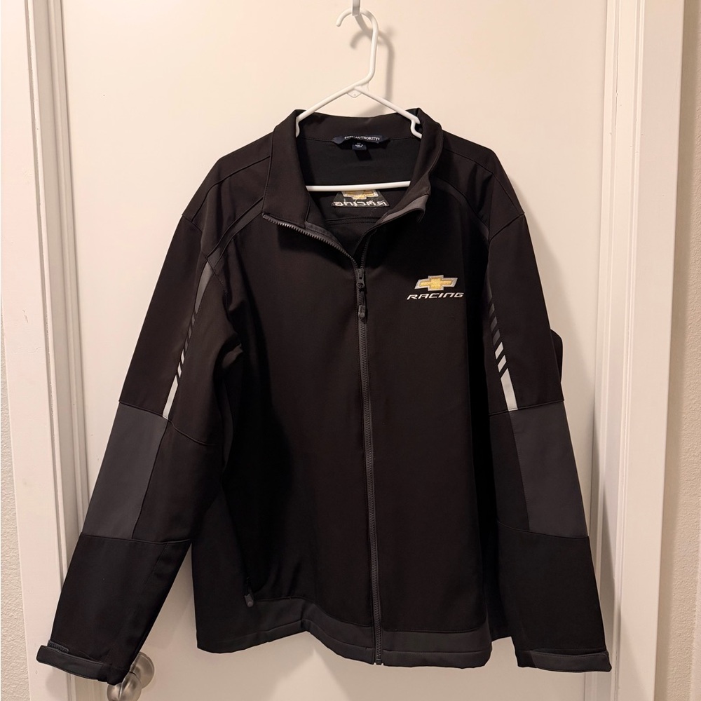 Port Authority Black and Gray Jacket with Logo